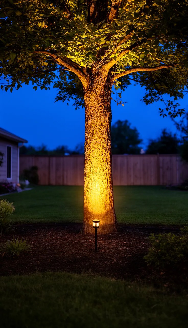 Hanging Lanterns from Tree Branches