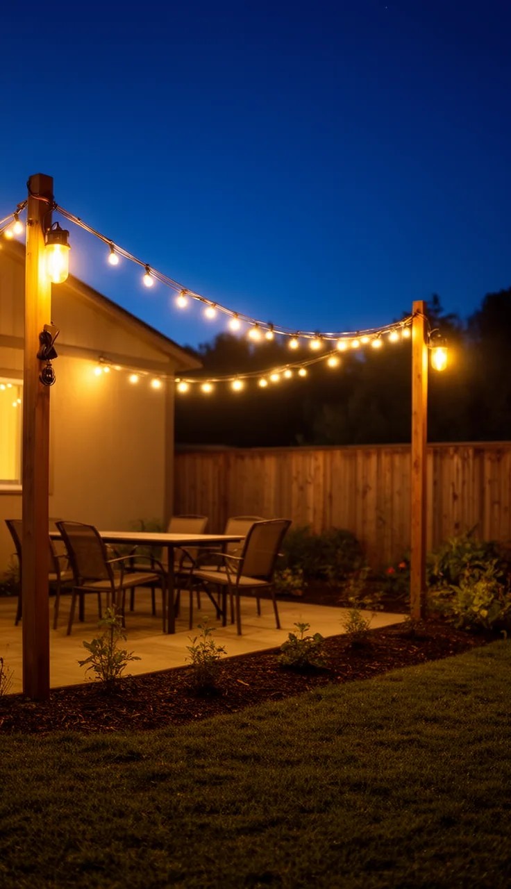 Rope Lighting Along Stair Edges