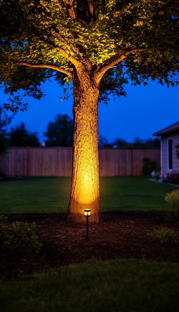 Uplighting to Highlight Trees and Landscaping