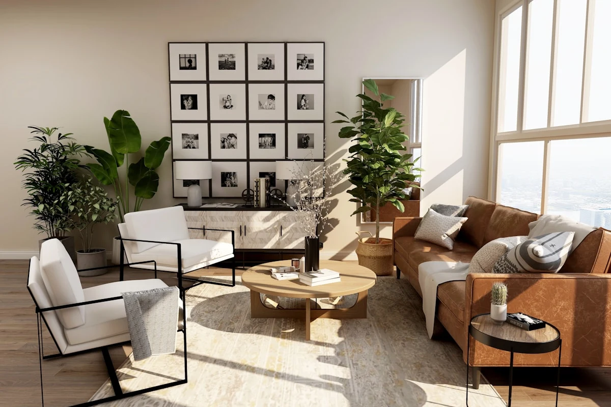 Limited-Edition Archival Photographic Prints Displayed on a Living Room Wall