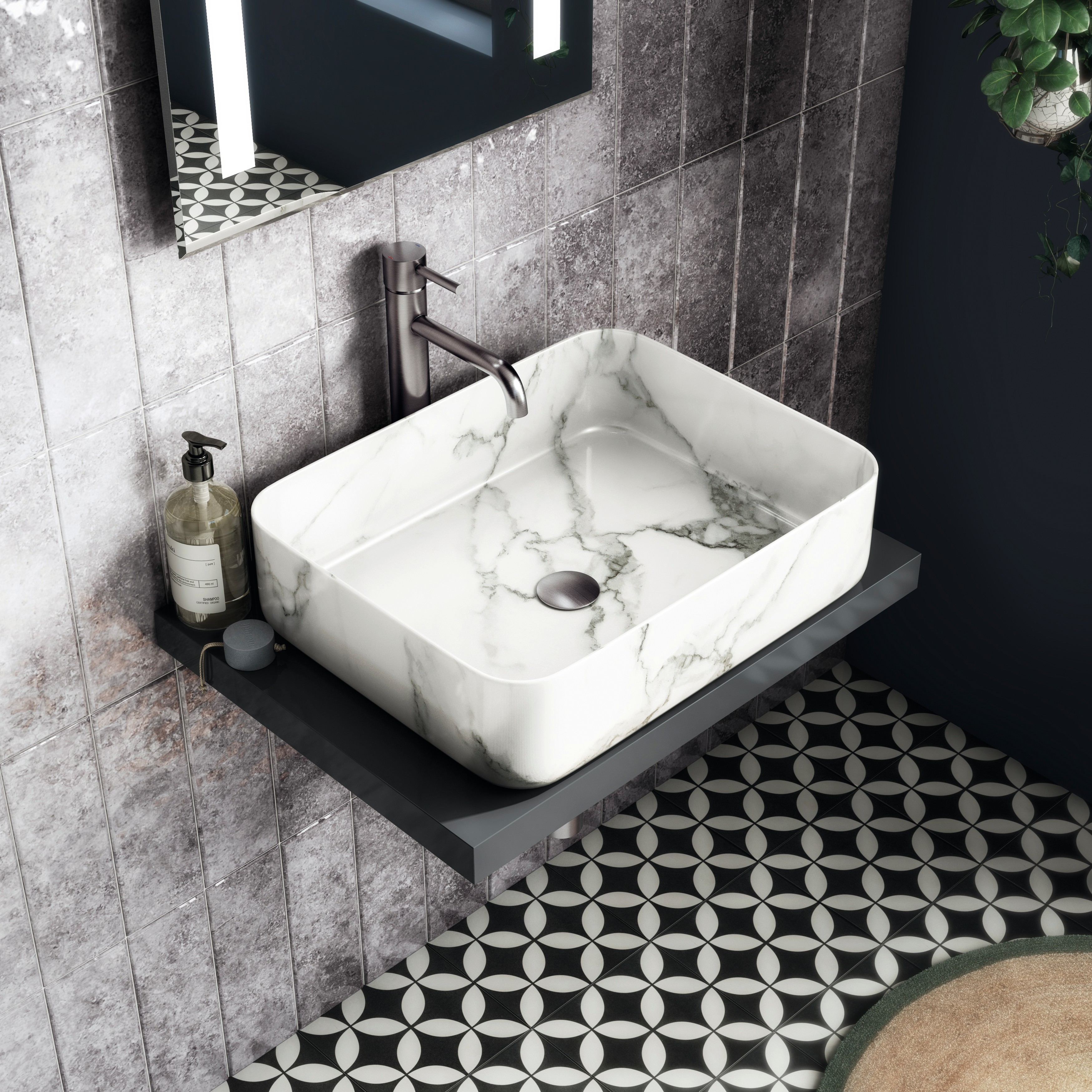Classic White Carrara Marble Countertop