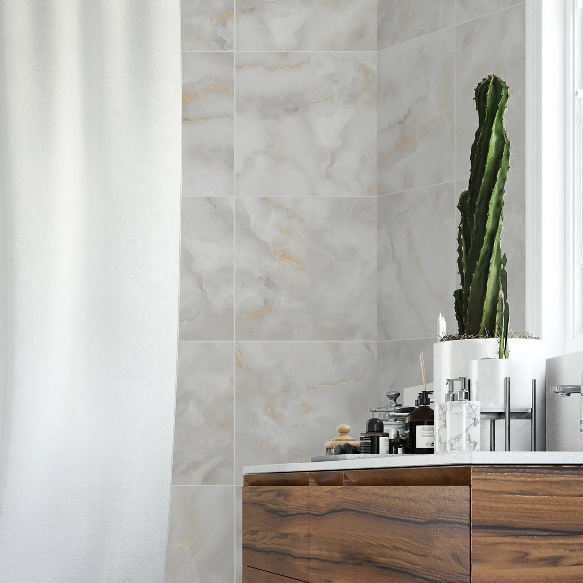 Marble Subway Tile Bath