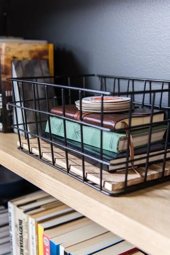 17. A Leather Desk Organizer Set for a Polished Look