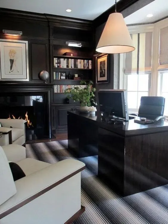 7. Warm Brass or Bronze Task Lighting