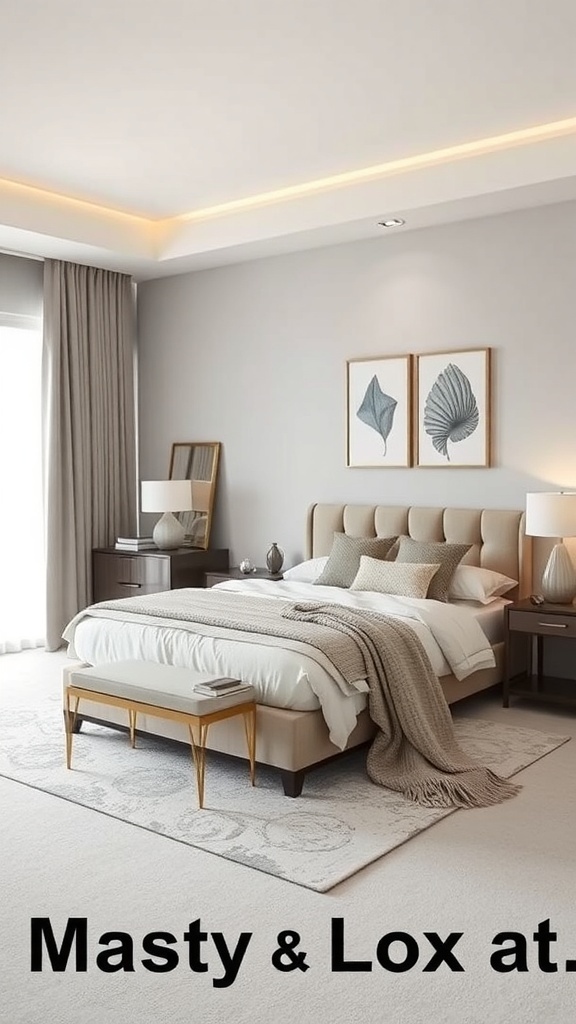 A Statement Upholstered Headboard as a Focal Point