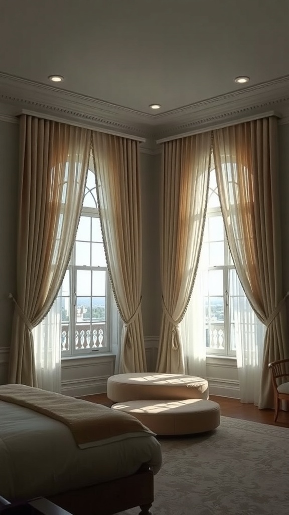Floor-to-Ceiling Curtains for Dramatic Height