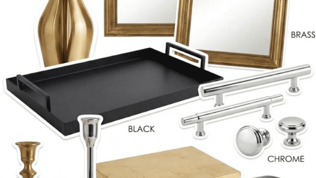 Layering metallics throughout the room