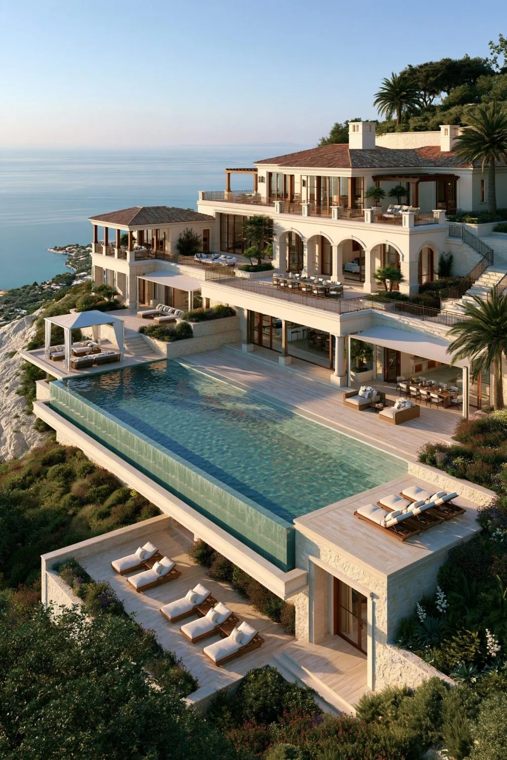 5. A Wrought Iron Balcony Overlooking a Landscaped Garden