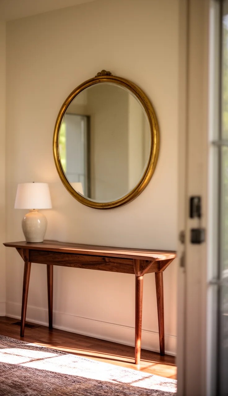 A Vintage Mirror with an Aged, Antiqued Glass Finish