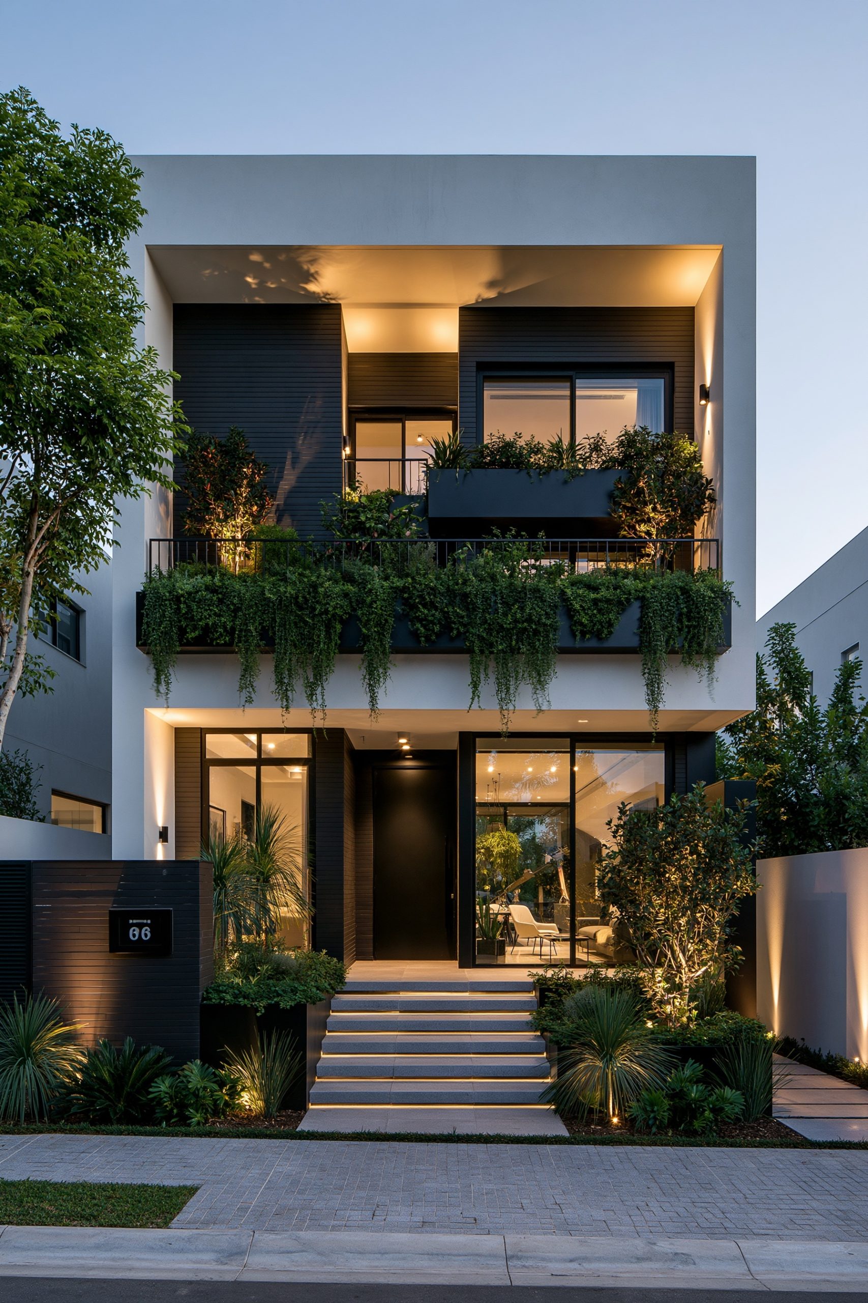 5. A Balcony With a Green Wall or Vertical Garden Feature