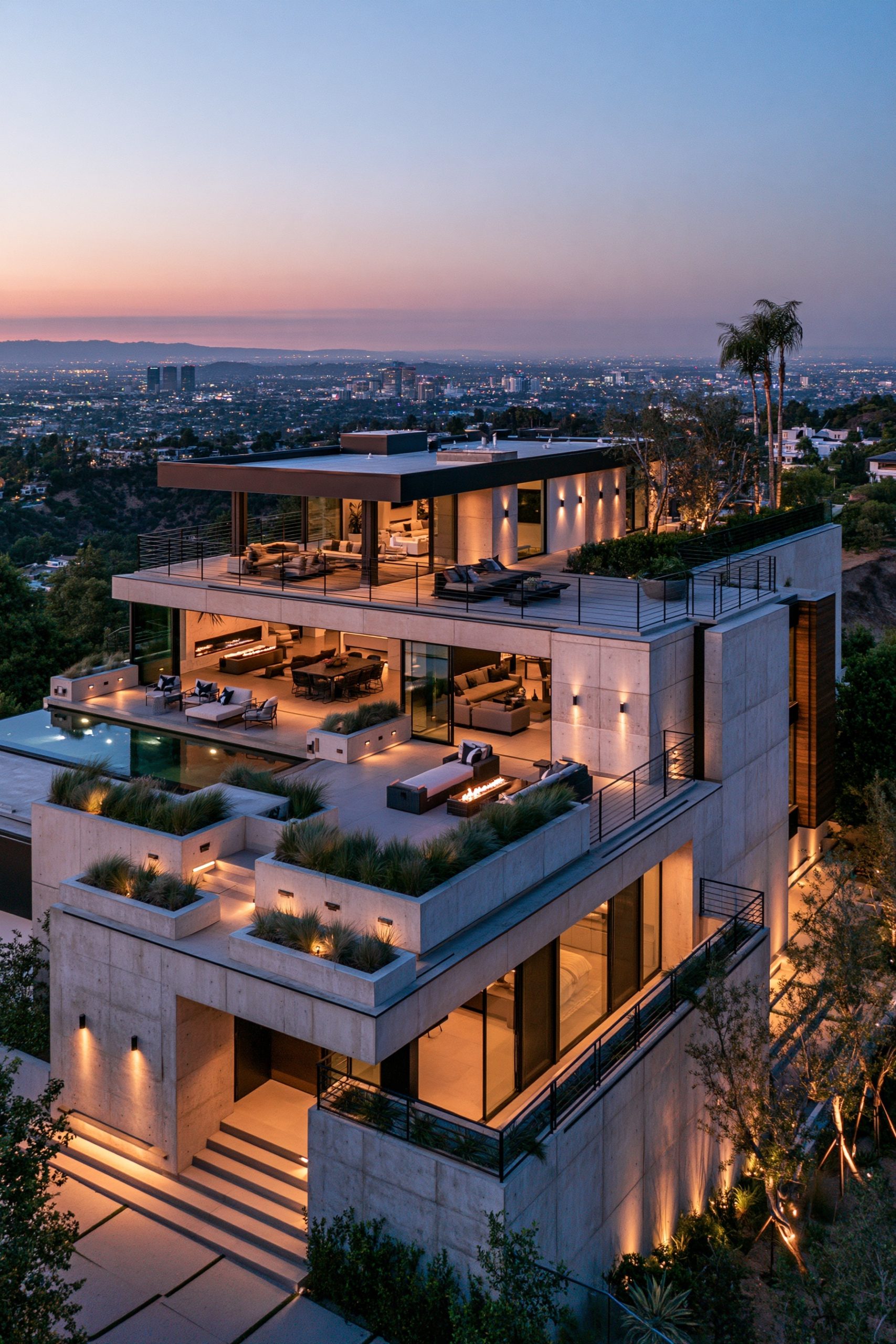 6. A Rooftop Balcony Designed as an Outdoor Living Room