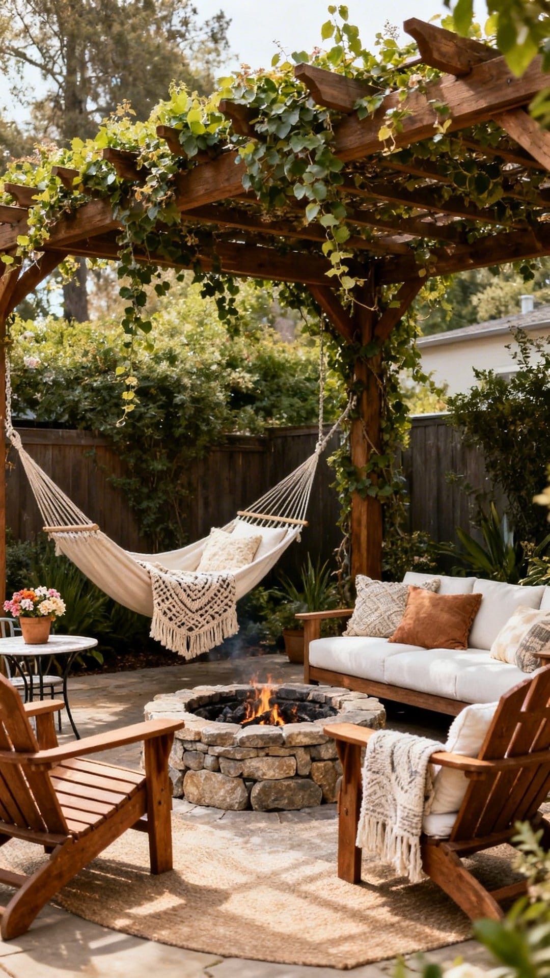A Raised Garden Bed Area for a Productive Retreat