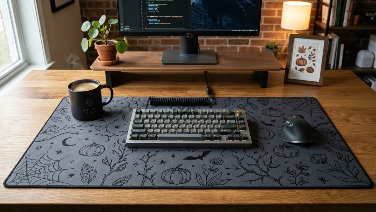 Halloween-print desk mats for a subtle festive touch
