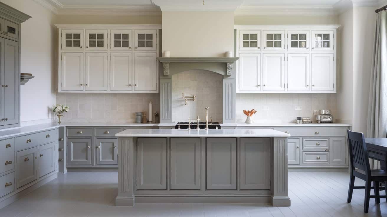 Two-Tone Cabinetry in Open Concept Small Home