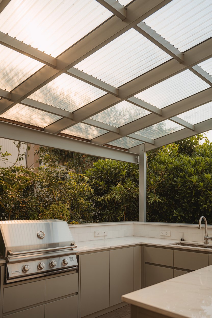 3. A Built-In Grill Island as the Kitchen's Centerpiece