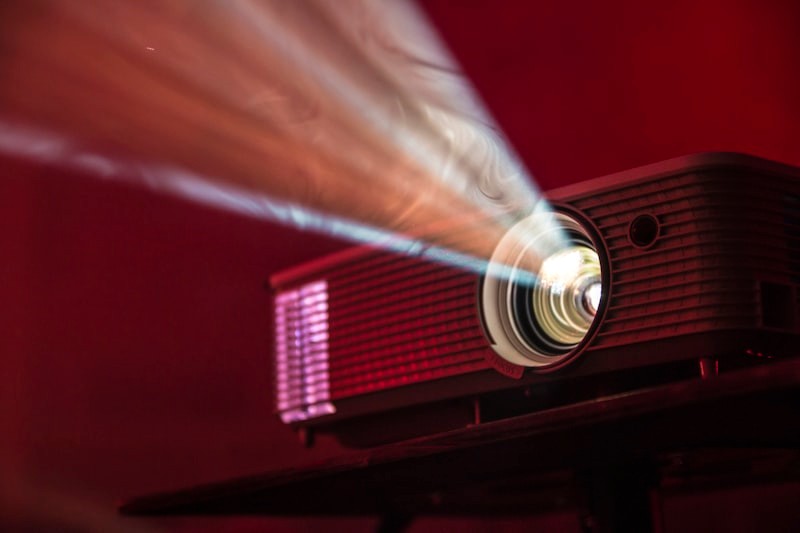 Outdoor Media Setup with Projector Screen