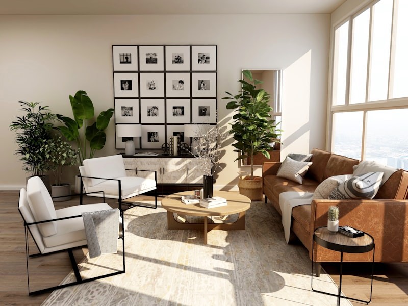 Side Table Paired with Lounge Chair