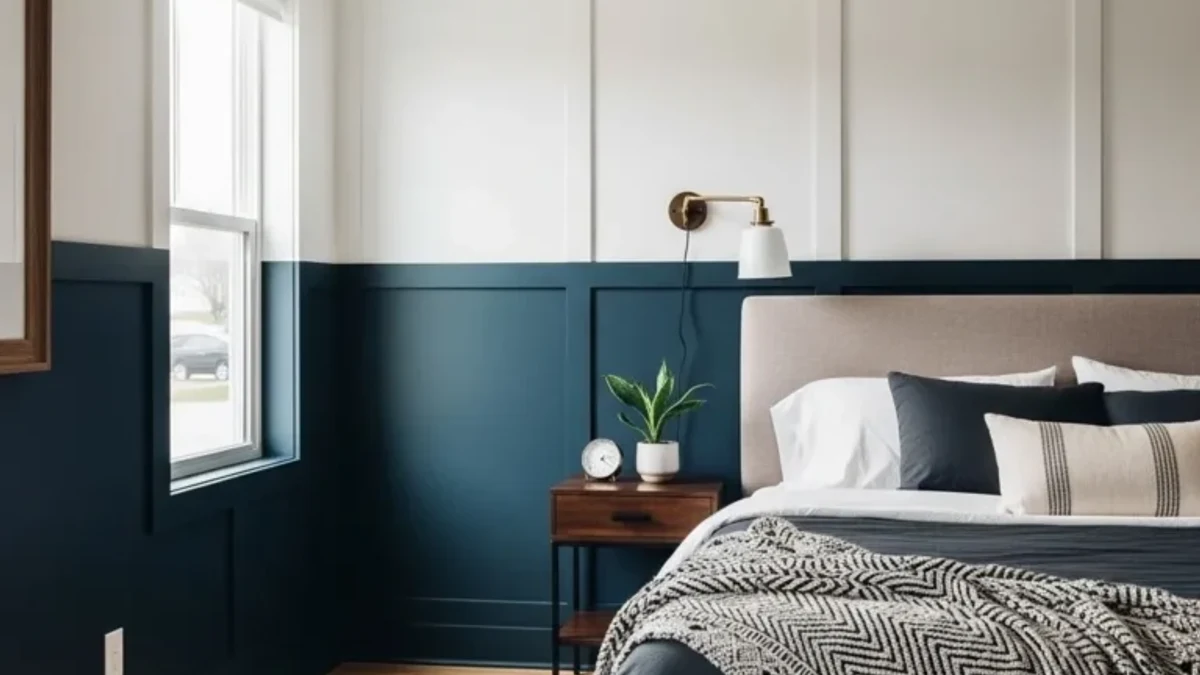 Mixed-height paneling combining two techniques for a layered look