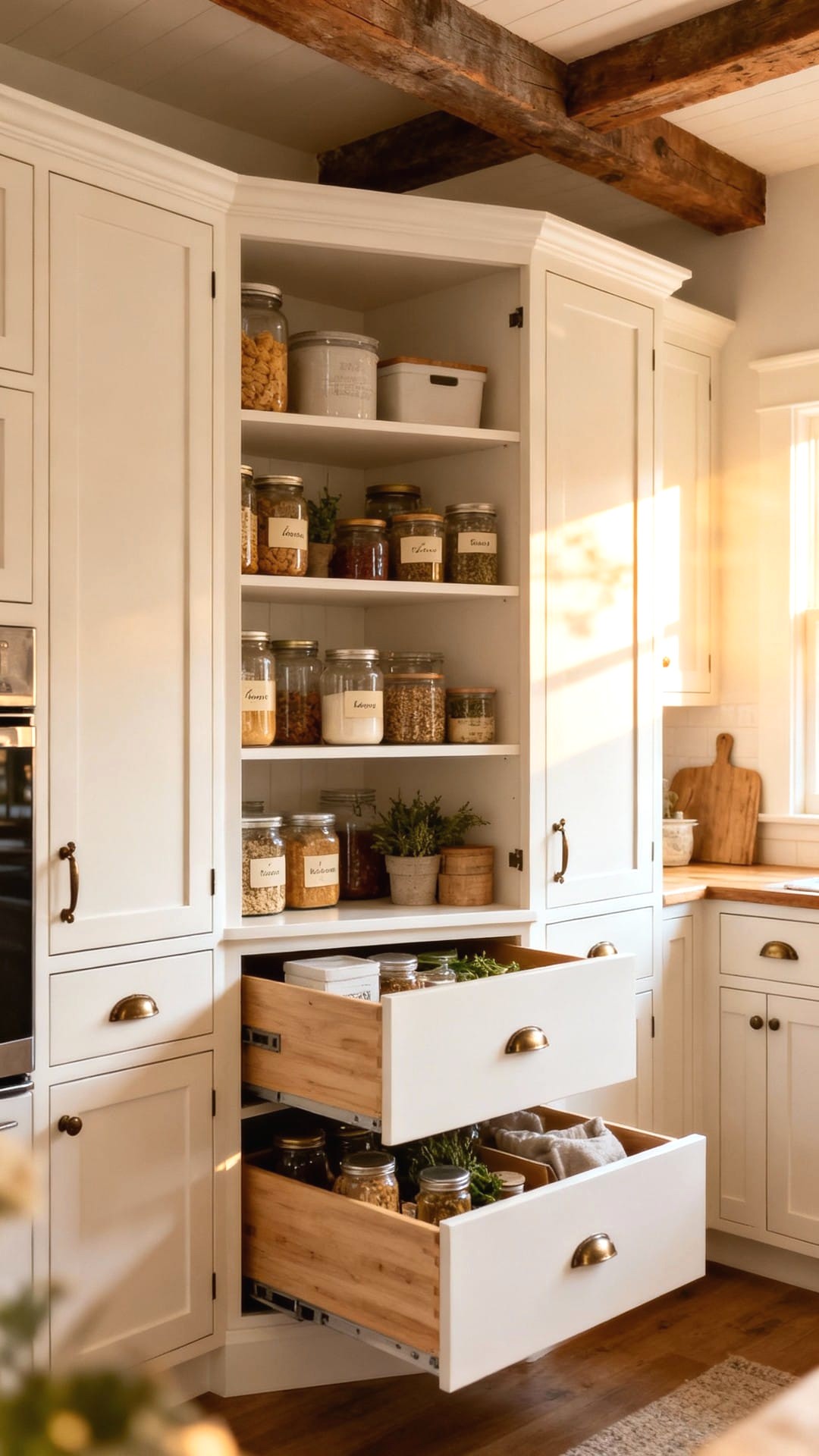 Two-Door Bi-fold Corner Cabinet Access