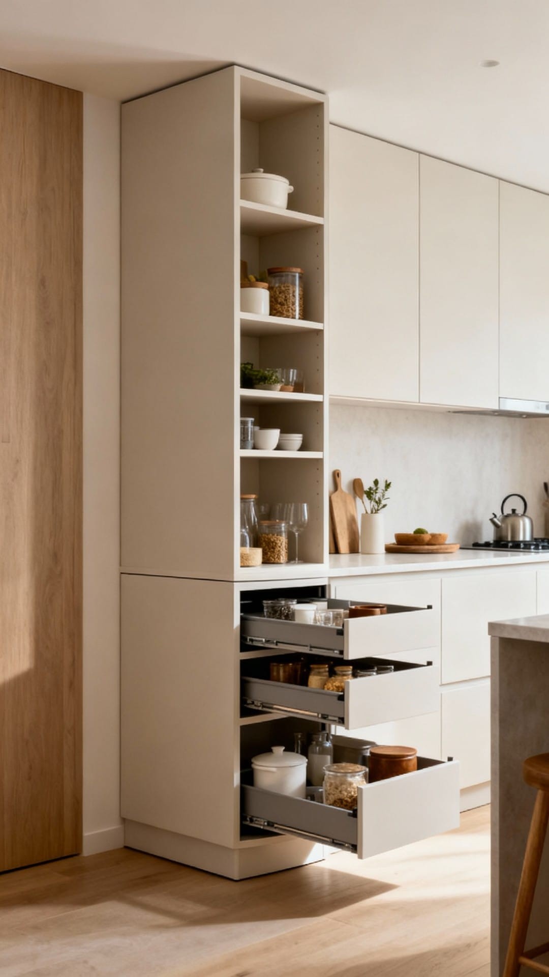 Blind Corner Pull-Out Shelving System