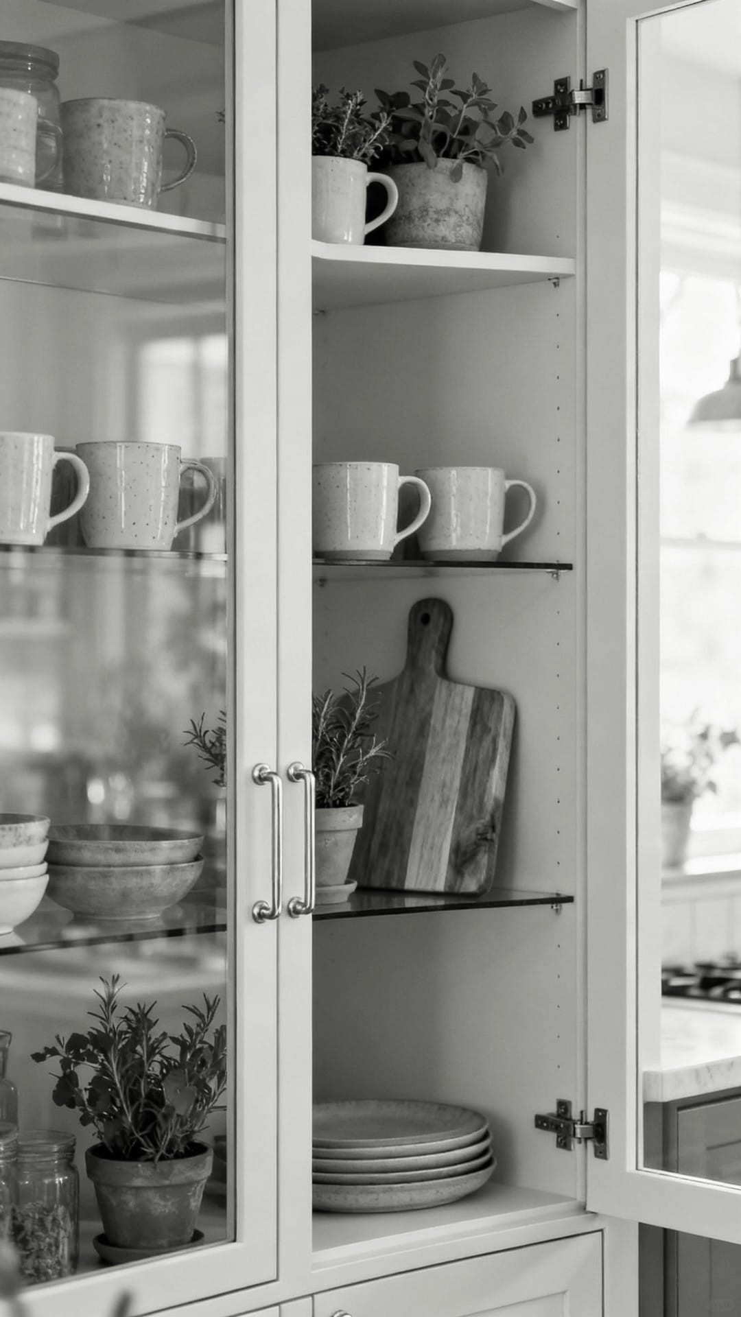 Corner Cabinet with a Swing-Out Shelving Unit