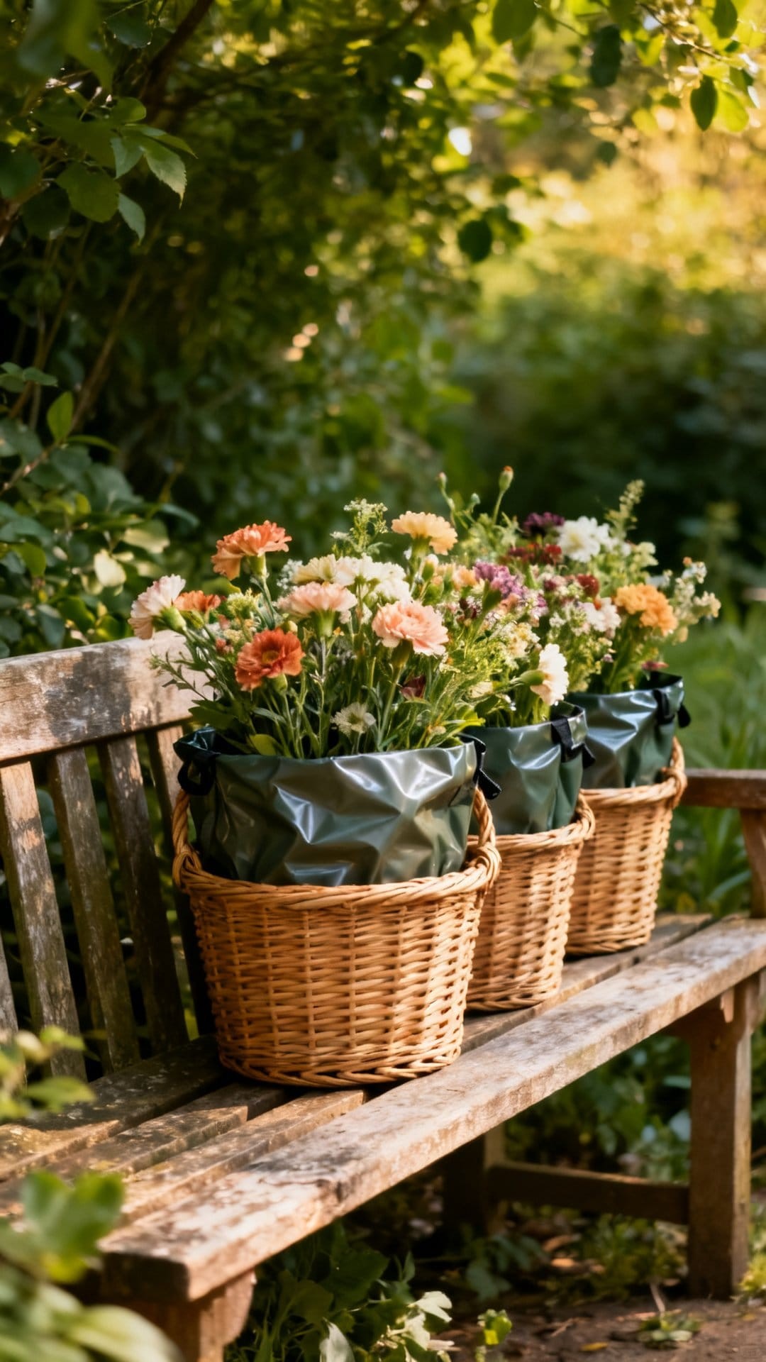 Painted Terracotta Pots as Table Centerpieces