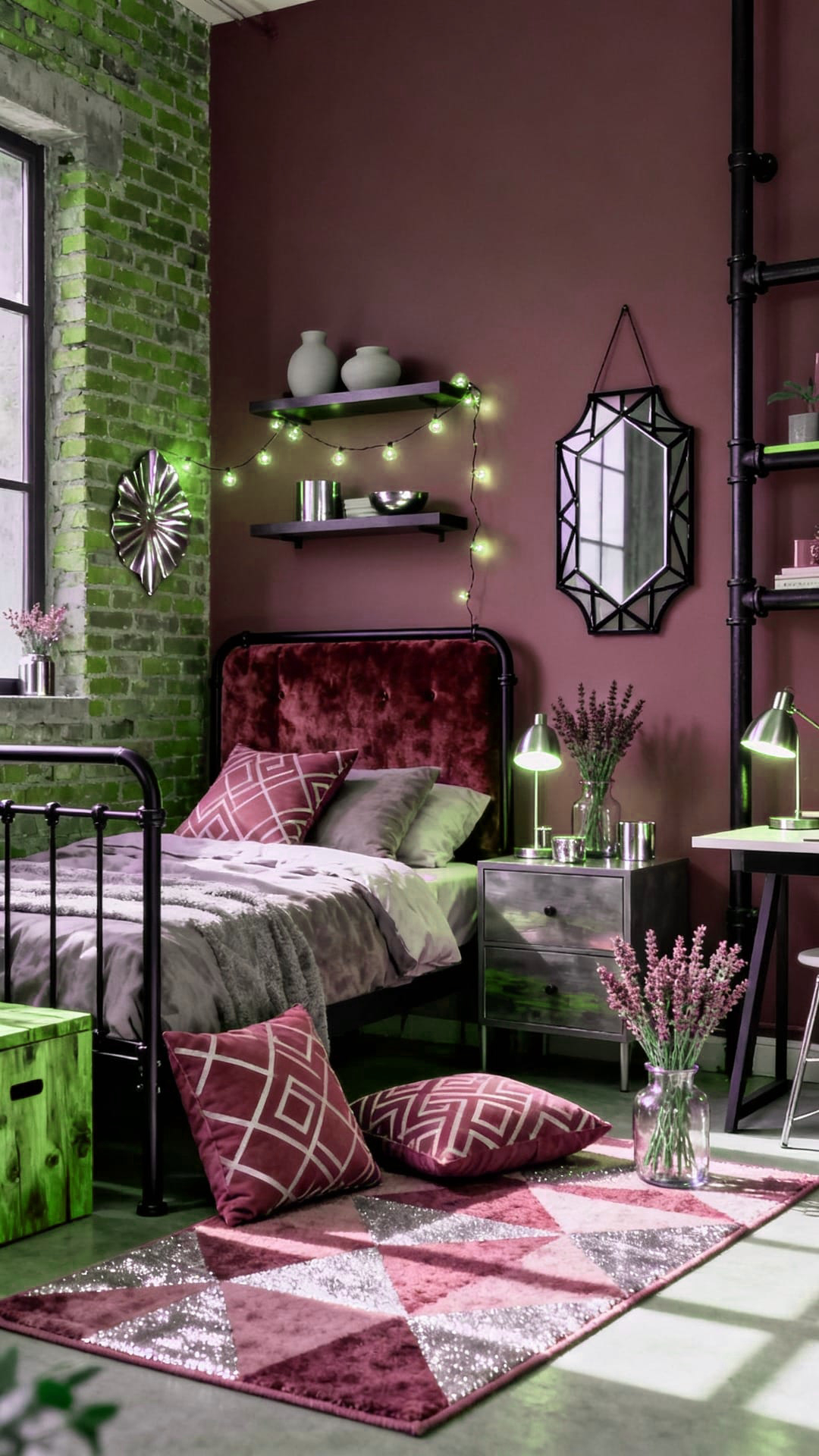 A Pink Desk Area for Study and Creativity