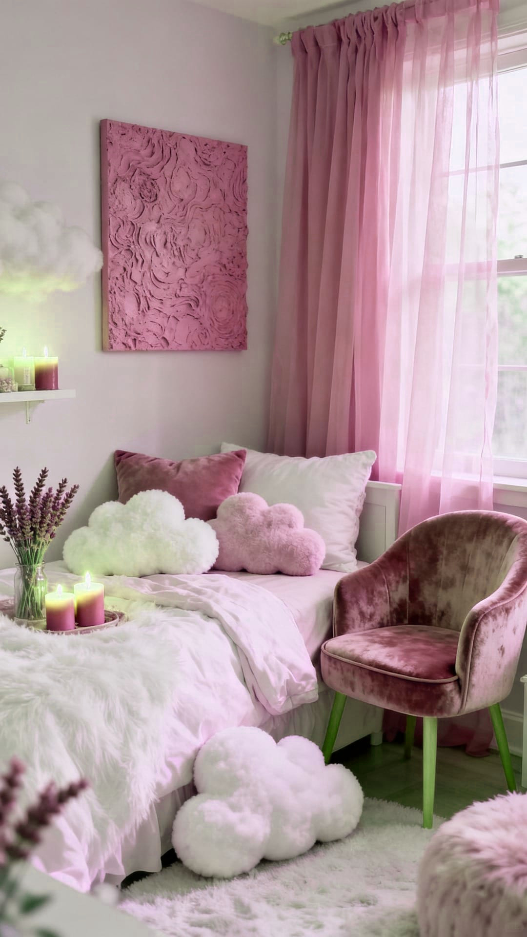 Hot Pink Accent Wall for a Bold, Energetic Look