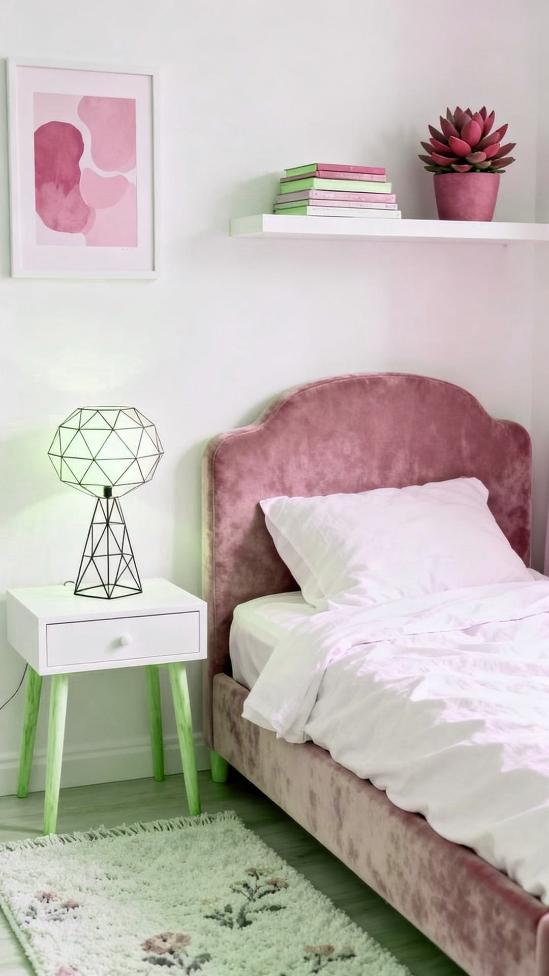 Ombre Pink Wall Painting for a Dynamic Effect