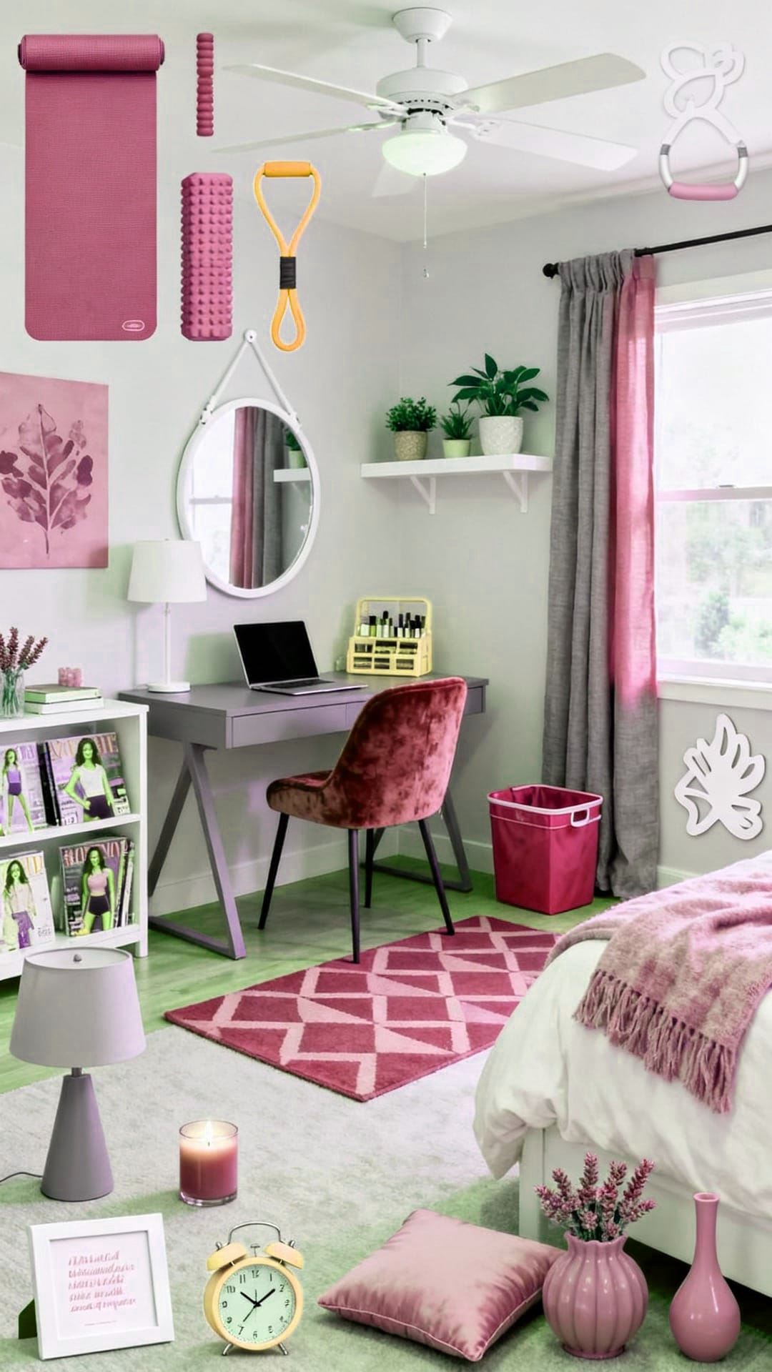Velvet Pink Furniture Accents for Texture