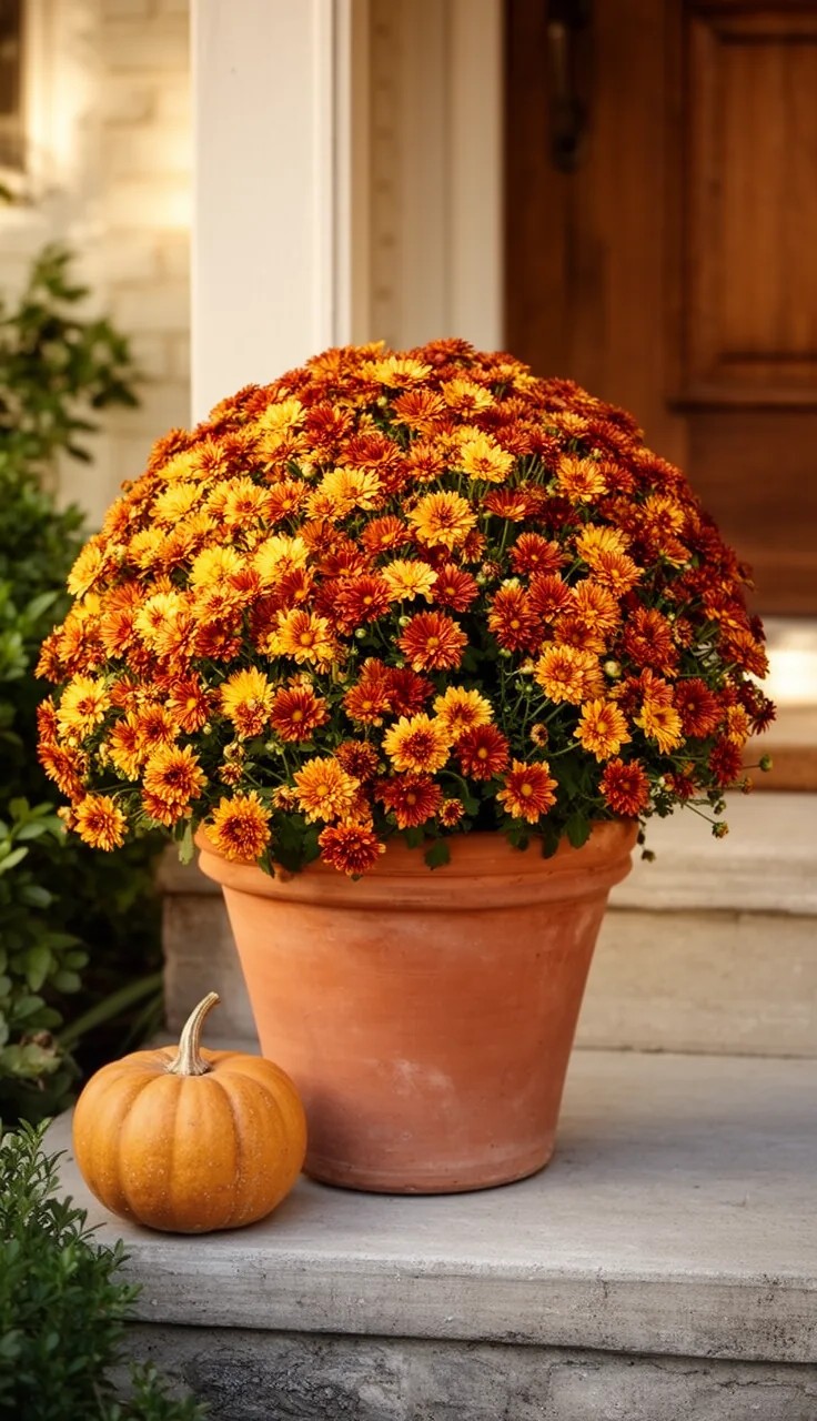 Pansies Paired with Ornamental Grasses