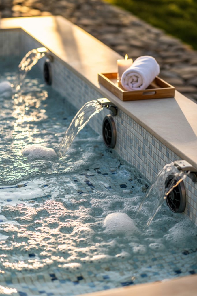 11. A Plunge Pool with Hydrotherapy Spa Jets for Year-Round Relaxation