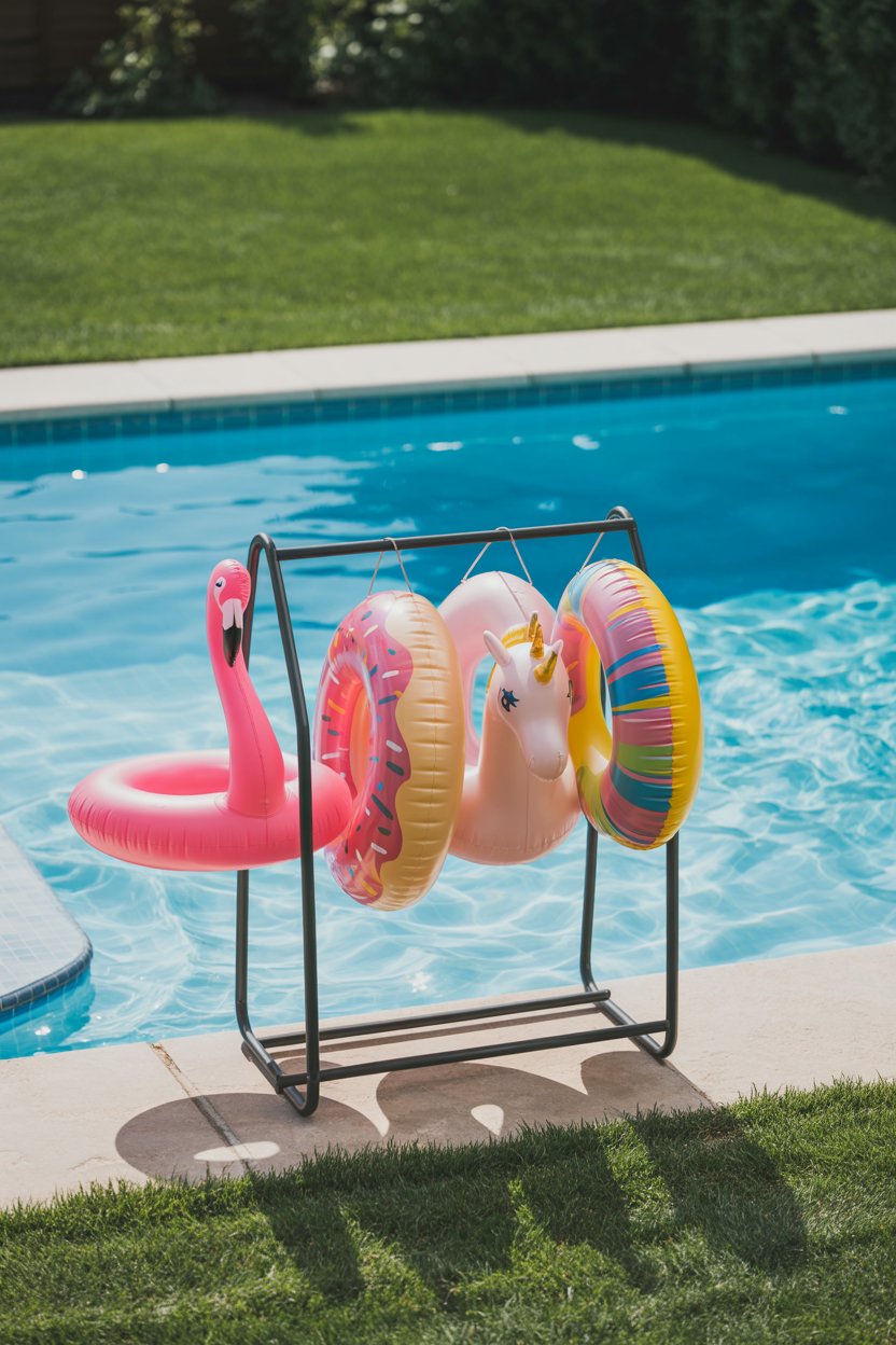 6. A Freestanding Multi-Tier Float Rack for Stacked Storage