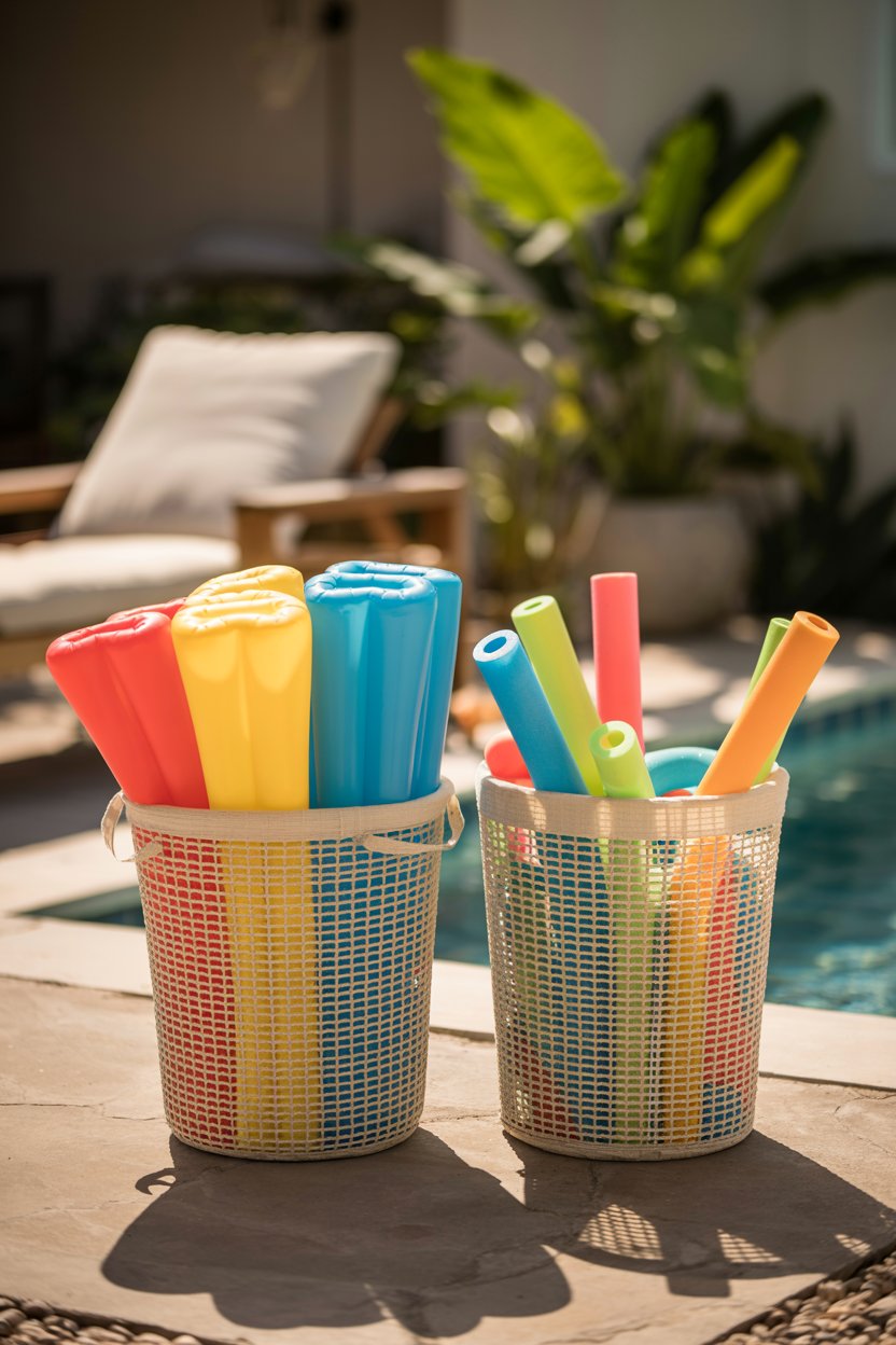 12. A Hammock-Style Mesh Sling Under a Covered Patio for Fast Drying