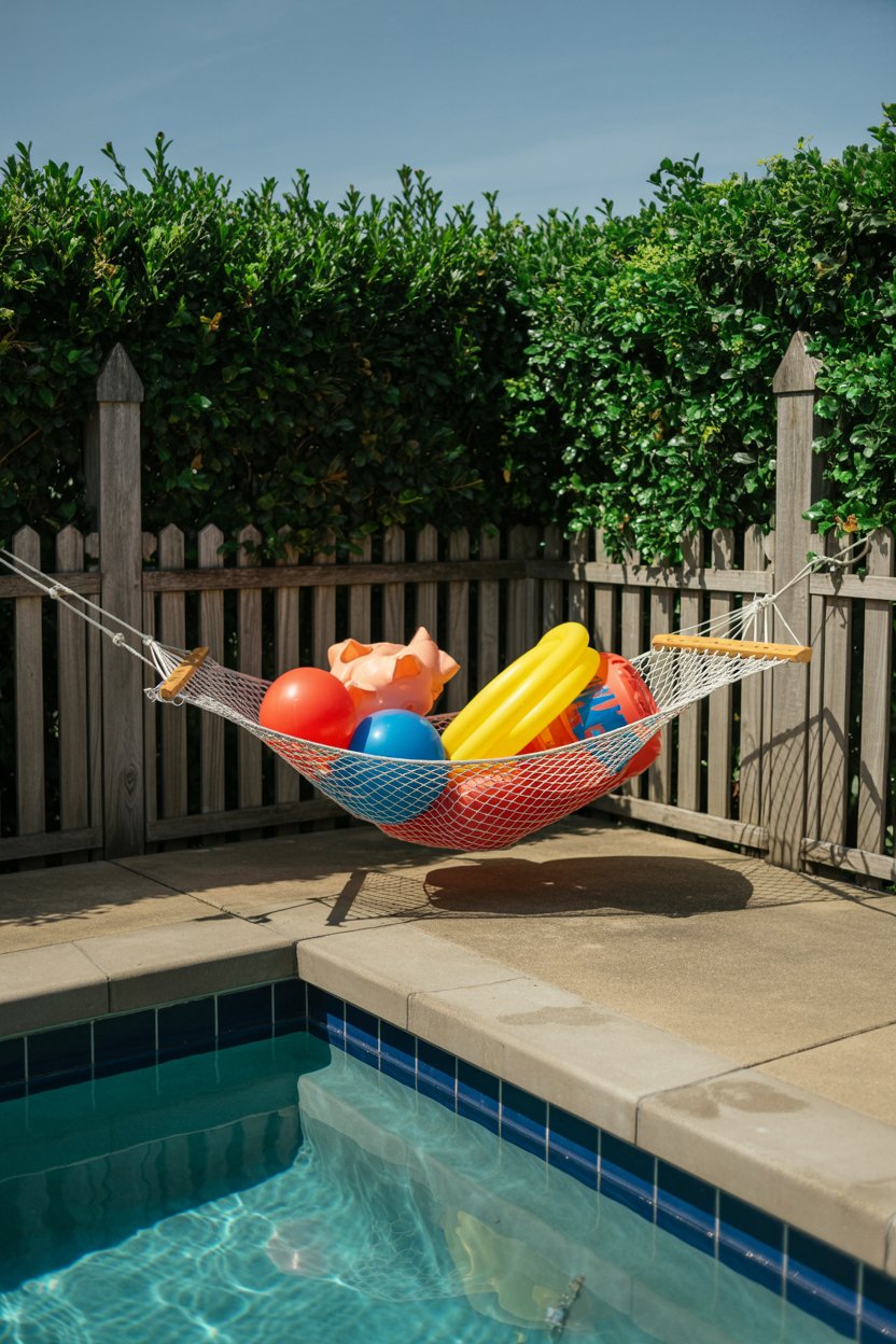 8. A Dedicated Pool House or Cabana Storage Corner