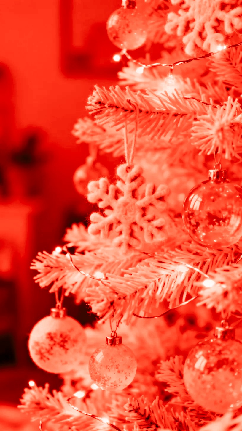 Monochromatic All-Red Ornament Styling