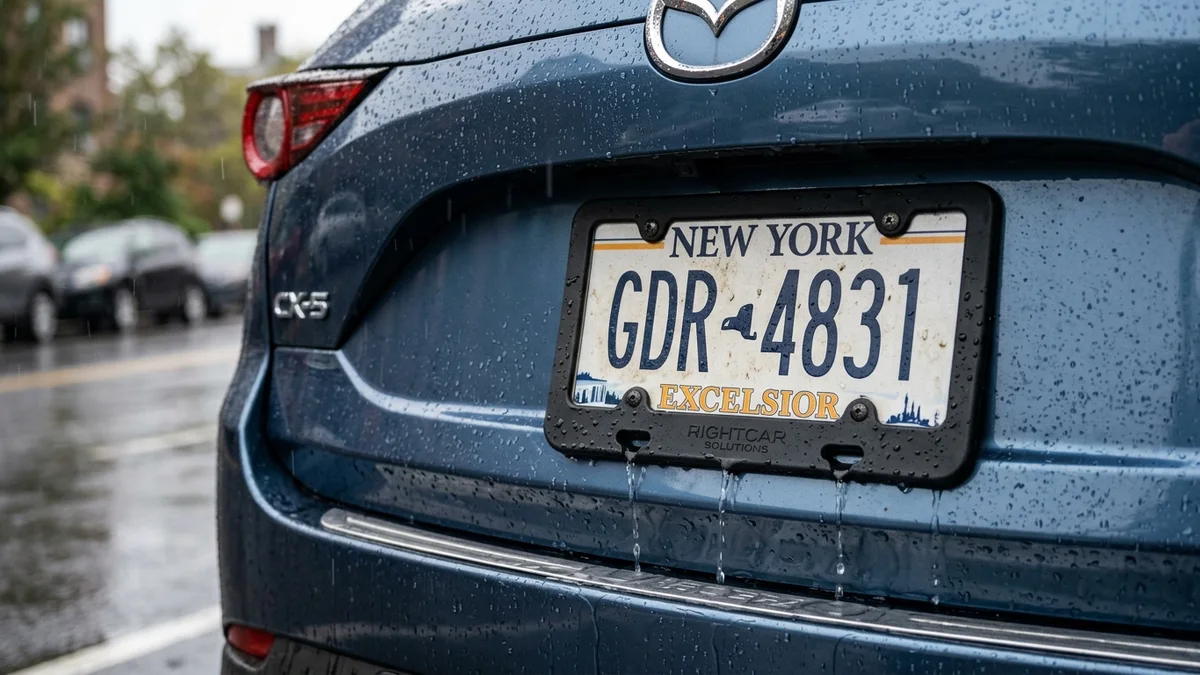 Rightcar Solutions black silicone license plate frame