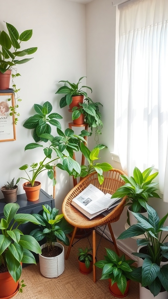 A Trailing Plant Styled on a High Shelf or Bookcase