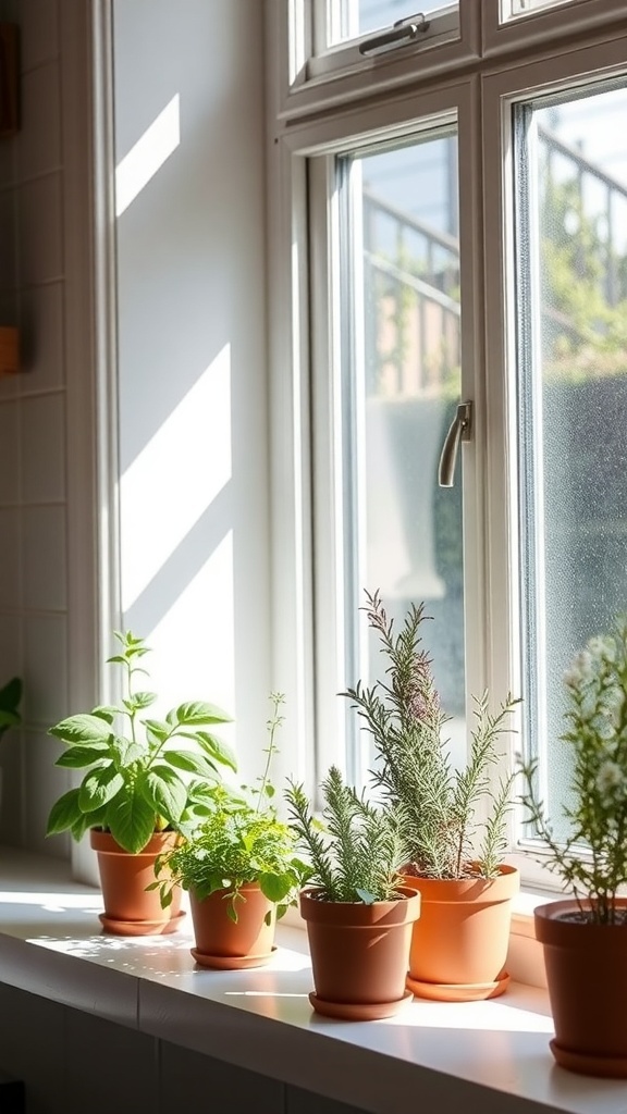 Plants Clustered by a Window for a Lush, Sunlit Corner