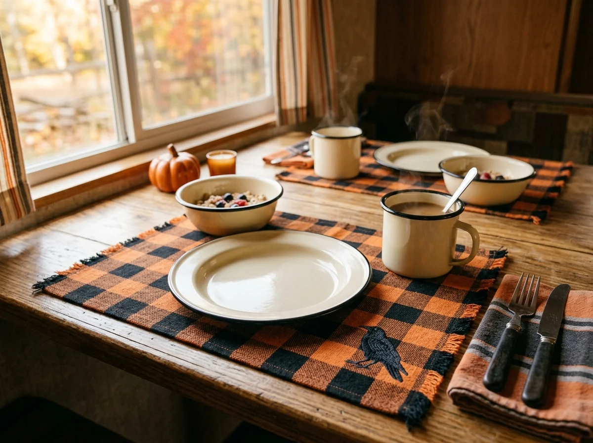 13. Reusable Fabric Placemats with a Halloween Print