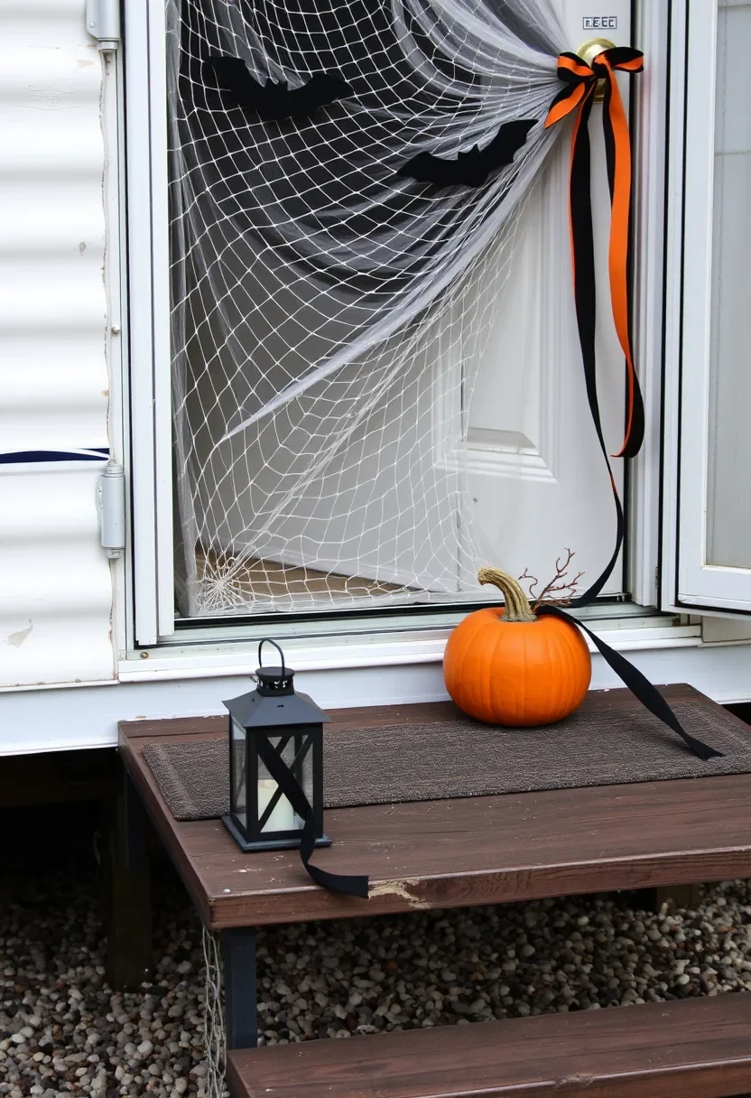 17. A Foldable Outdoor Rug in Fall/Halloween Colors for the Campsite