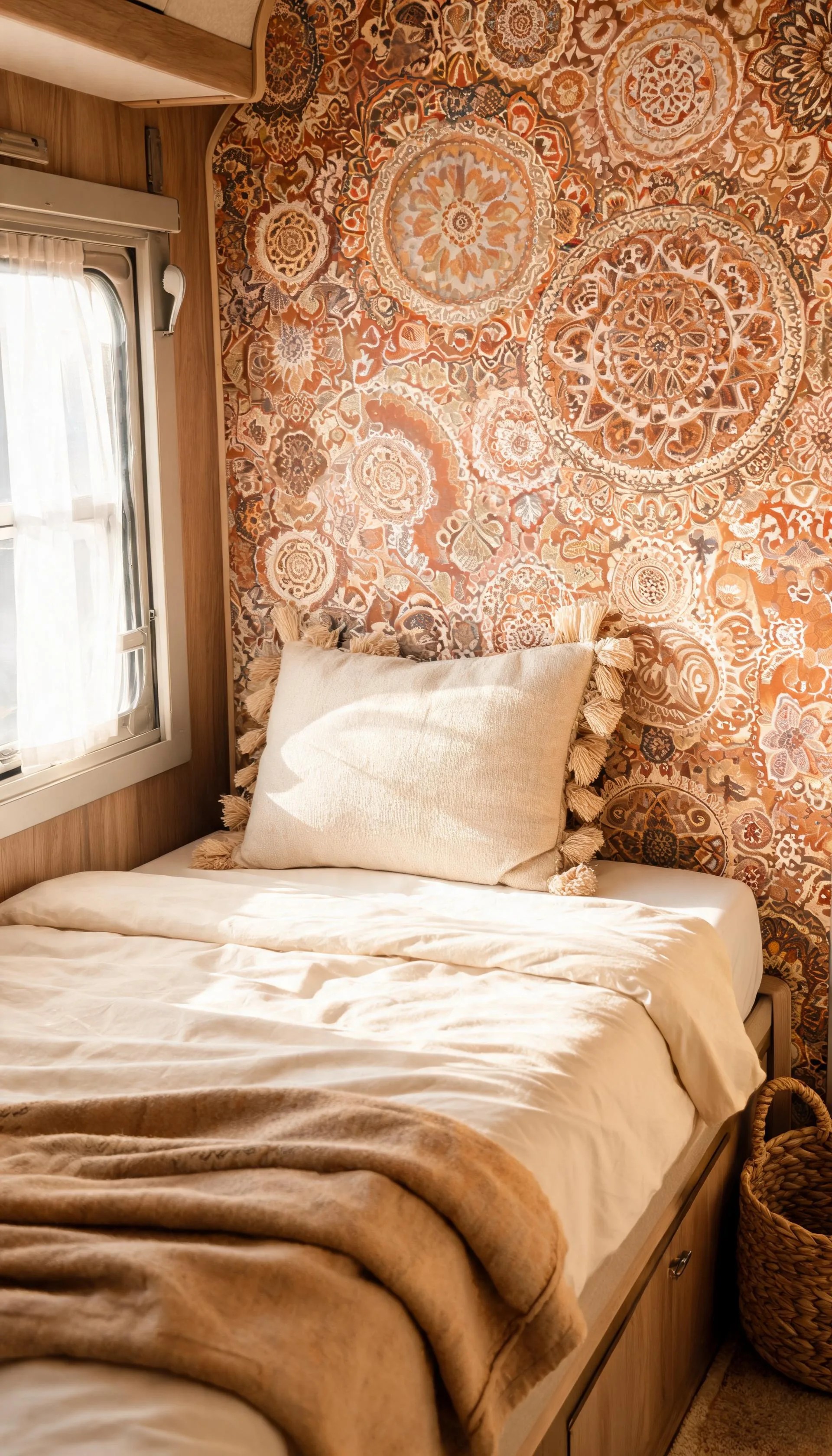 Light, Botanical Print Wallpaper to Open up a Small Space