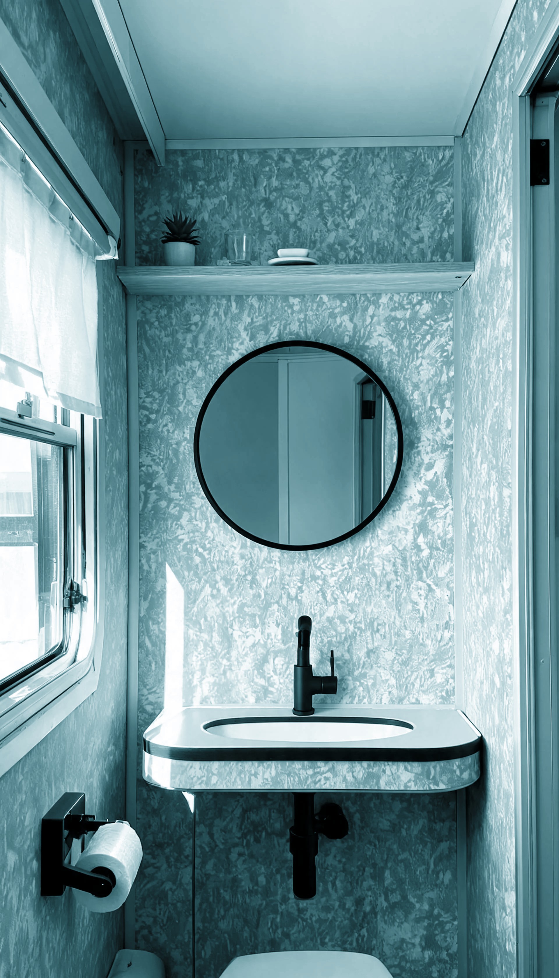 Light Gray or White Marble-Look Wallpaper for a Modern Touch