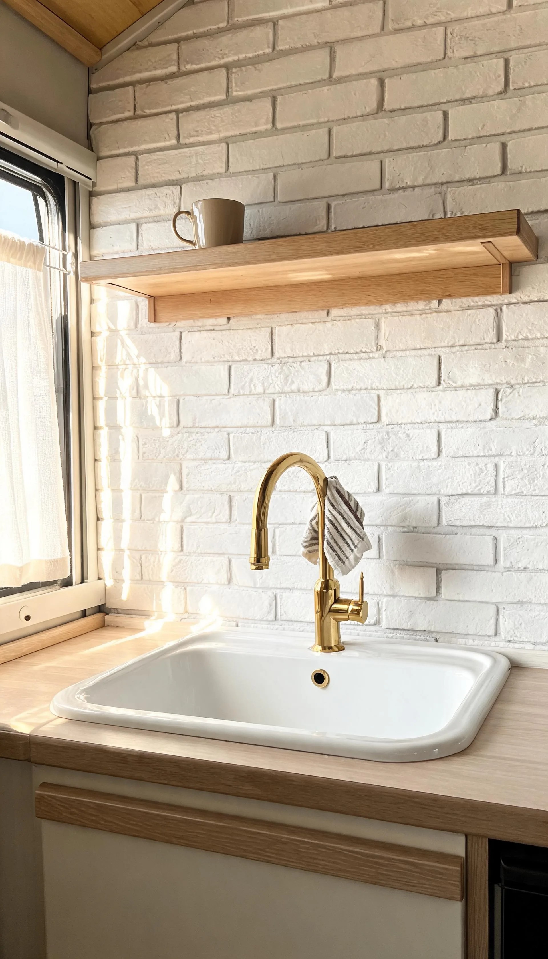 A Neutral, Small-Scale Pattern to Avoid Overwhelming a Tiny Space