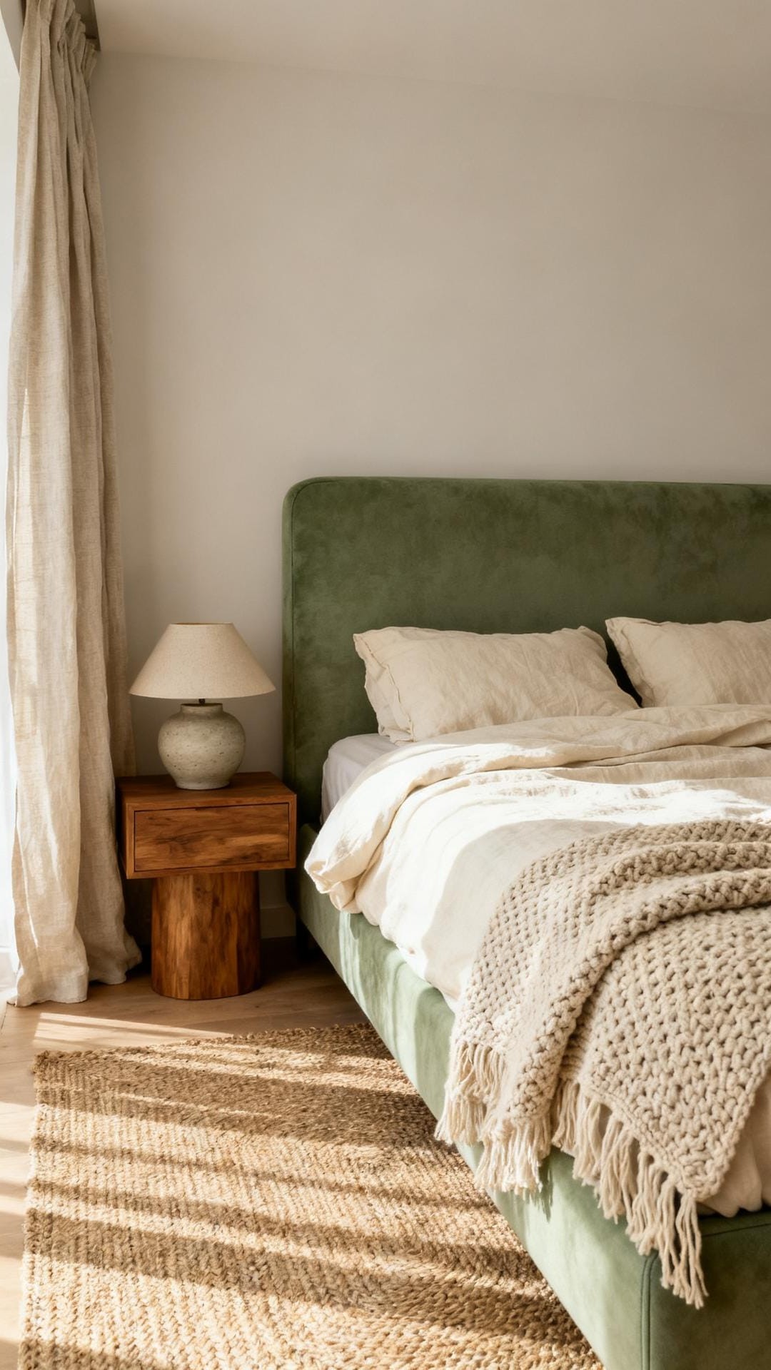 Layered Sage and Cream in Varied Textures