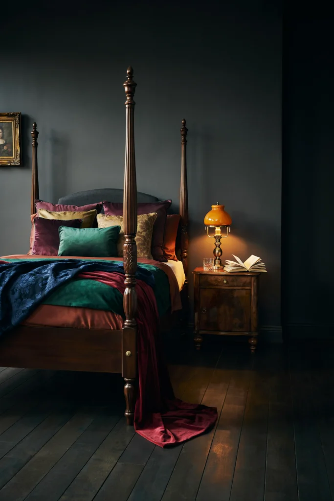 2. An Ornate, Antique Four-Poster Bed Frame