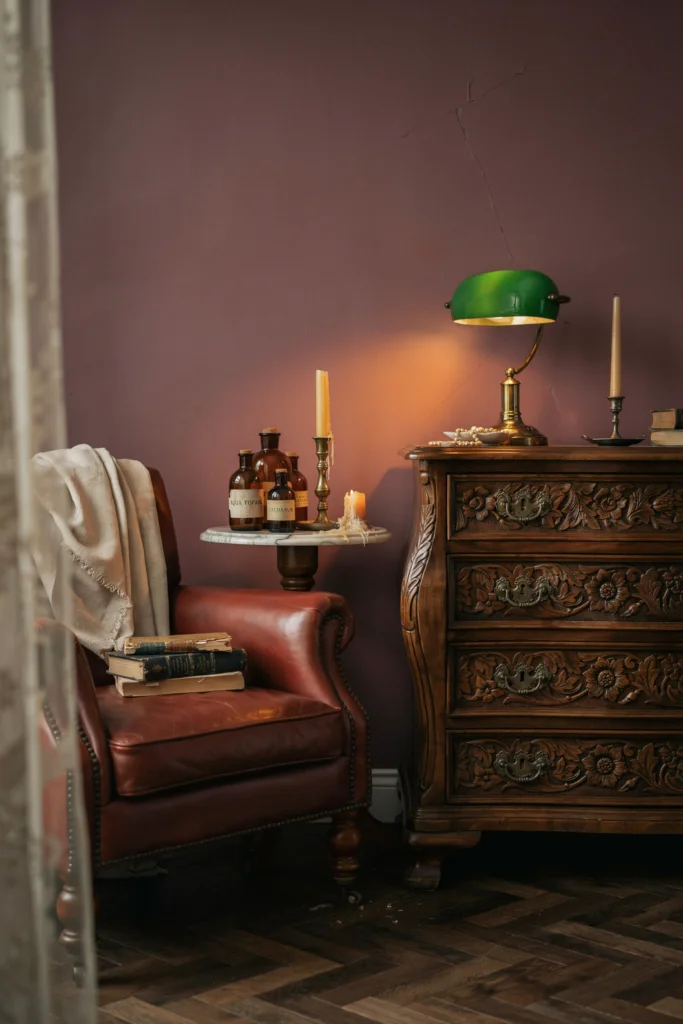 4. Distressed Antique Furniture with Visible Age and Character