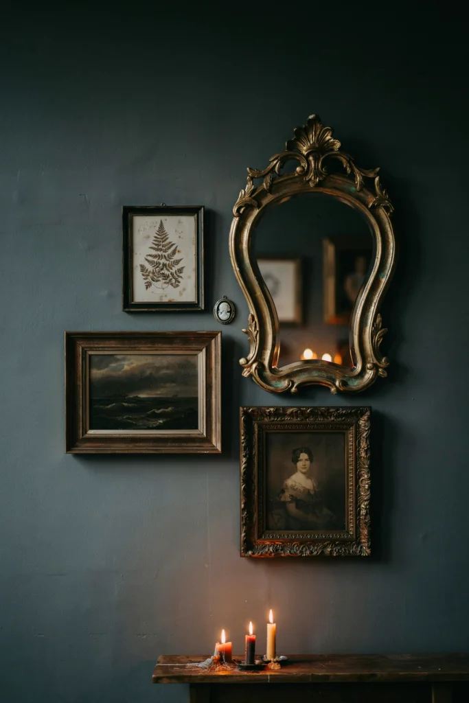 7. Antique Gilded Mirrors with Tarnished, Aged Frames