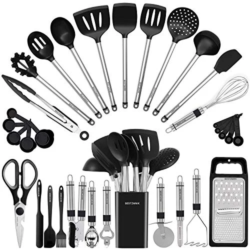 Wooden Spoons and Spatulas for Gentle Scratch-Free Stirring in Stainless Steel Pans