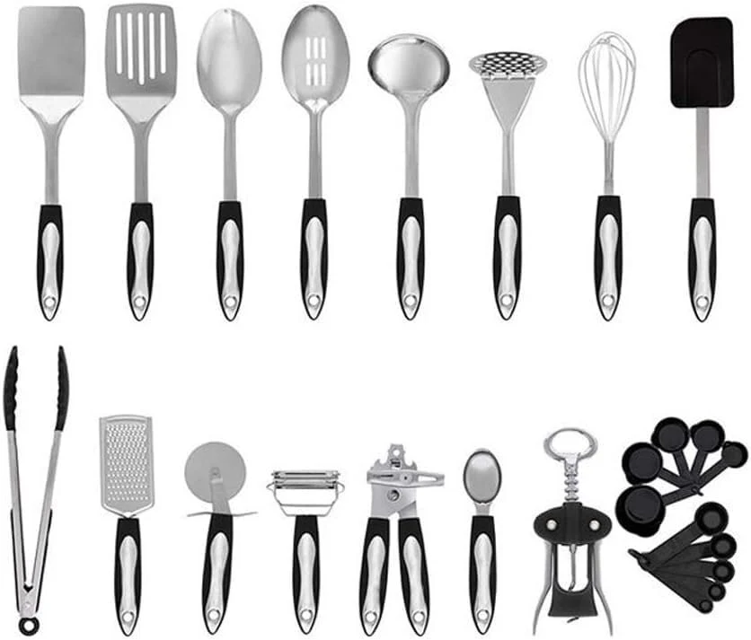 Organic Bamboo Cooking Utensils for Stainless Steel Pans